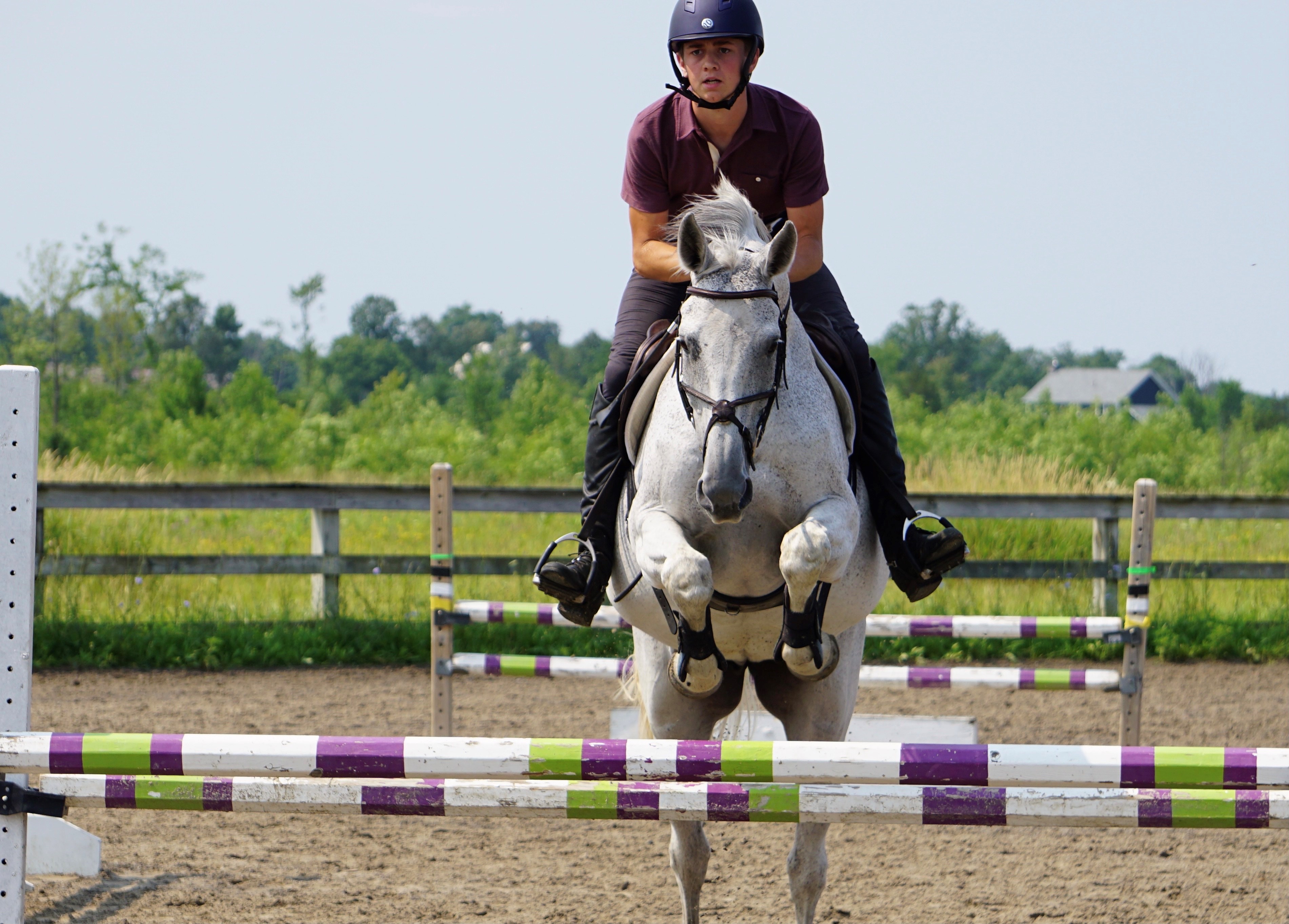 Avery Brennan riding his horse